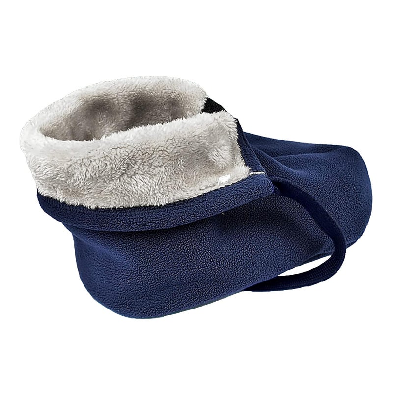 BXT Winter Warm Cast Sock, Thick Fleece Foot Cast Cover - Below the Knee Cast Toe Boot Cover, Protective and Washable Cast Sleeve Wrap, Foot Warmer, Adjustable Drawstring, Navy Blue - Image 5